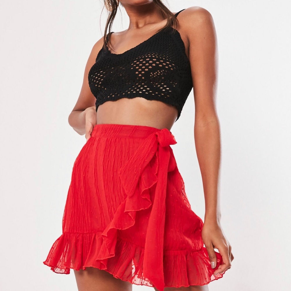 NWT Black Crochet Crop Top